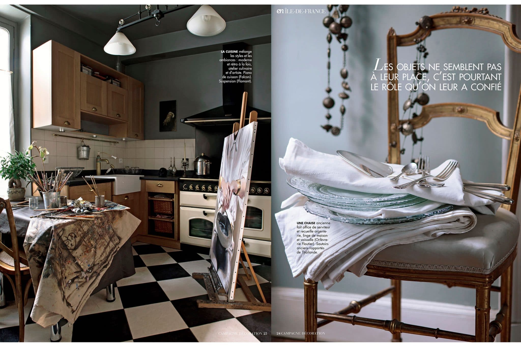 Reportage photographie d'intérieur chez Christine Gurtner pour Campagne-Décoration