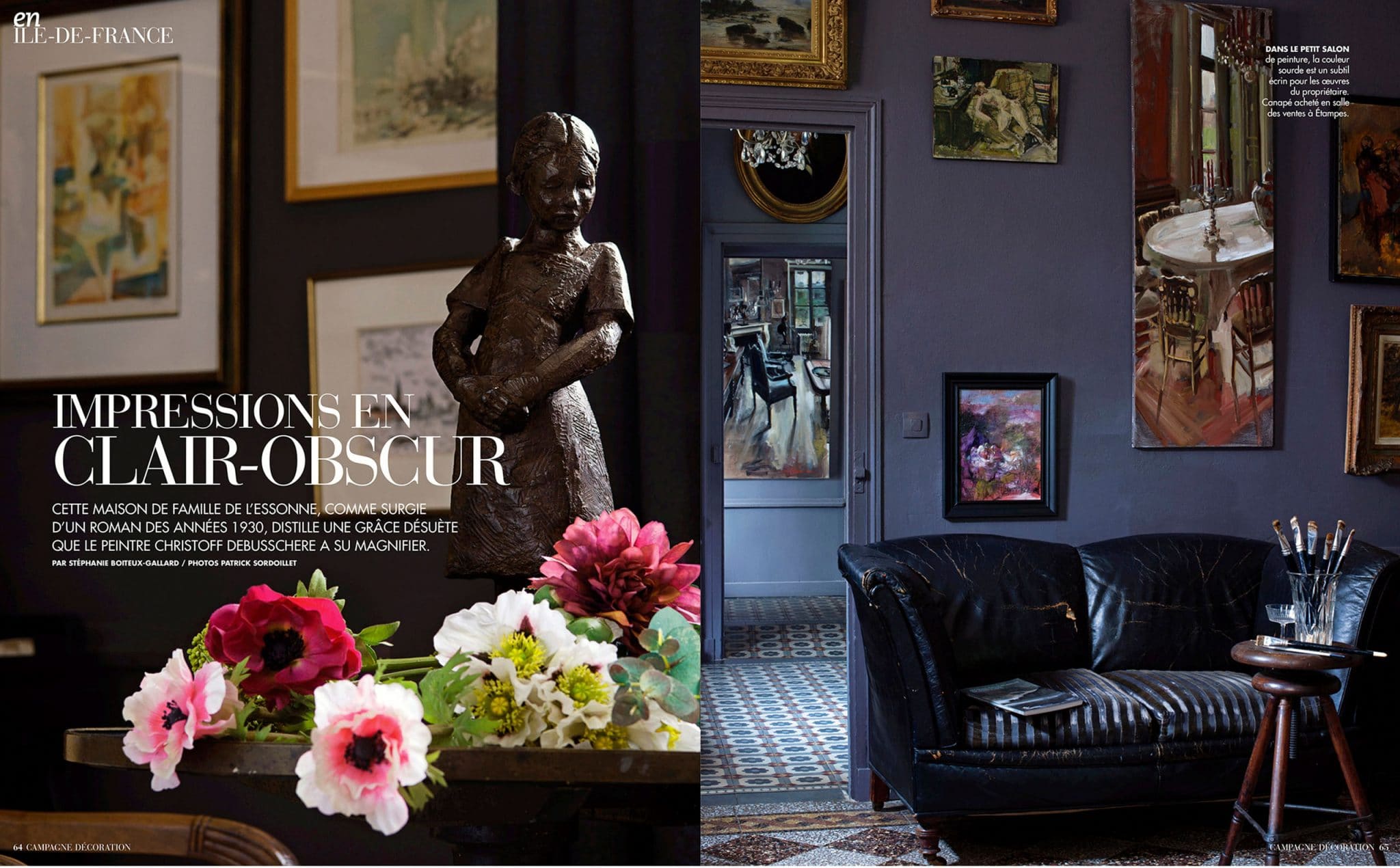 Photographies d'intérieur chez christoff debusschere pour le magazine Campagne-Décoration