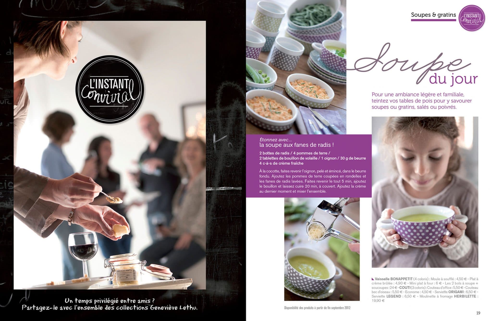 Photographe lifestyle pour le catalogue art de la table geneviève lethu