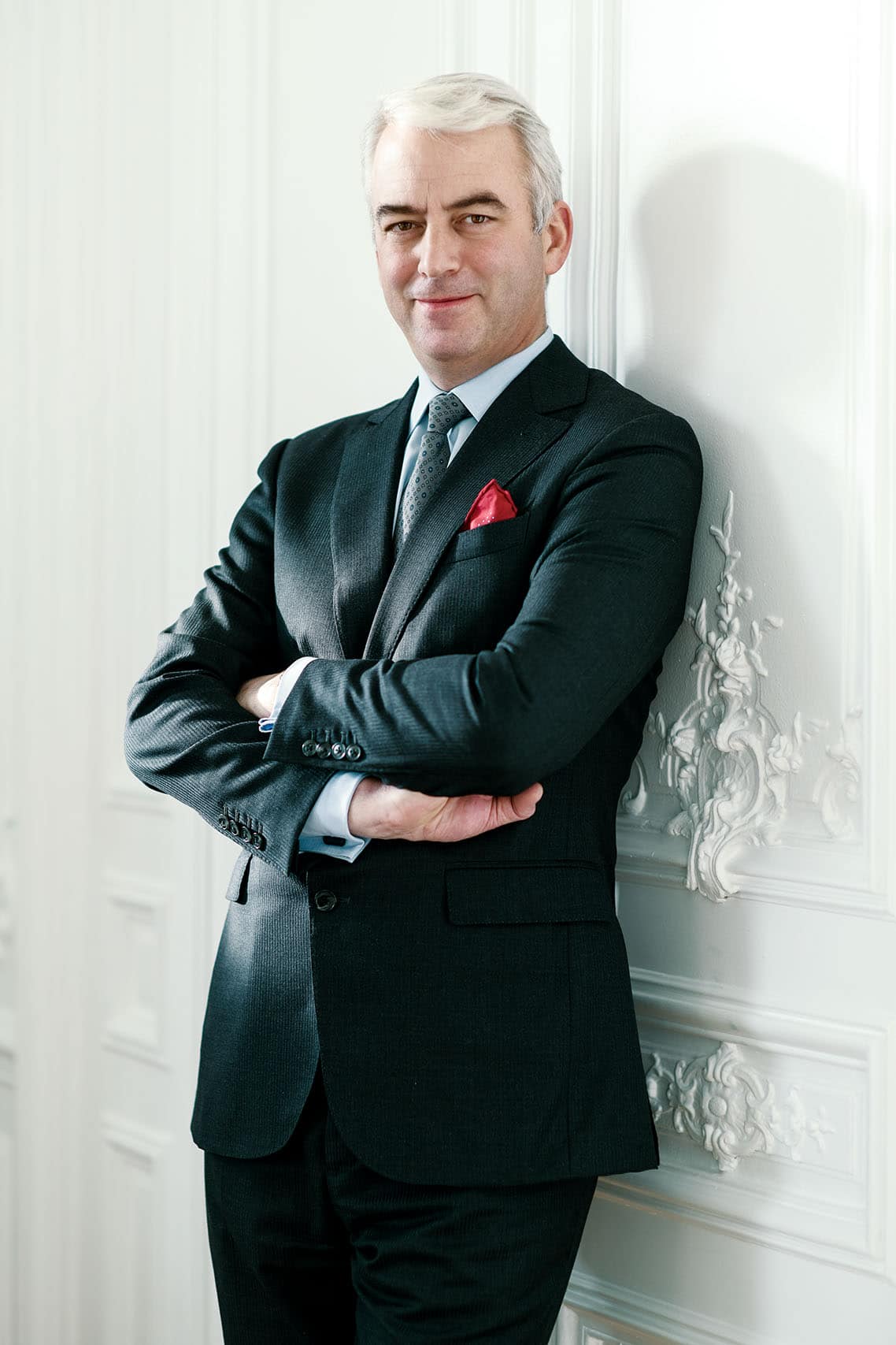 portrait corporate de Gilles de Larouzière président des champagnes henriot