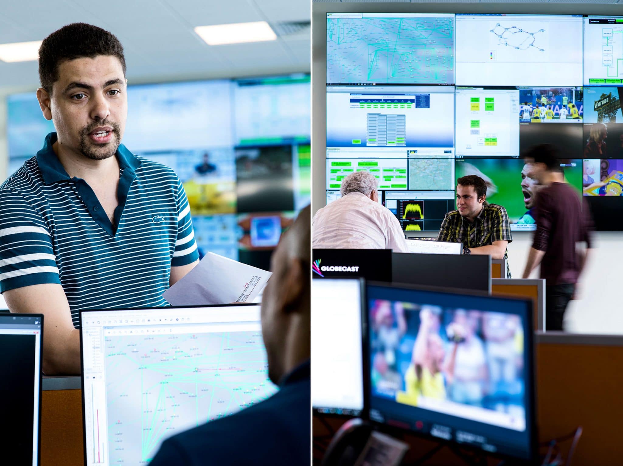 reportage photo corporate et portraits en entreprise pour globecast dans le monde entier