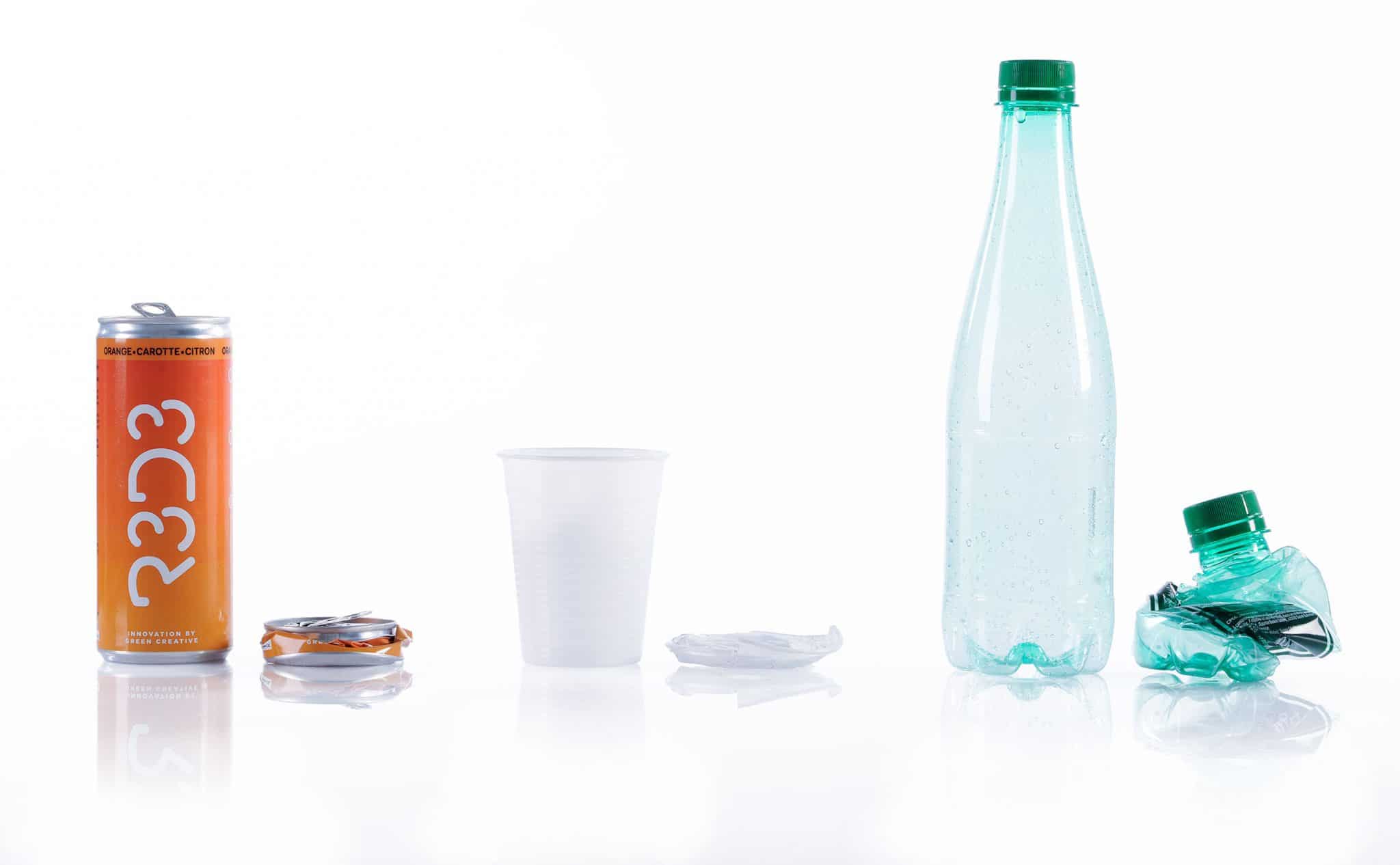 Pack shot pour green creative - innover, trier, valoriser