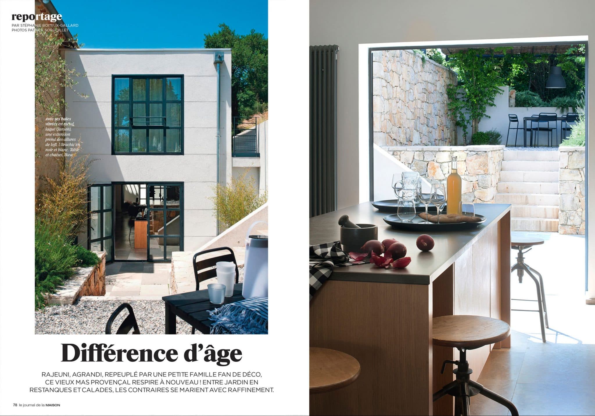 Décoration d'intérieur dans un mas provençal pour le Journal de la Maison