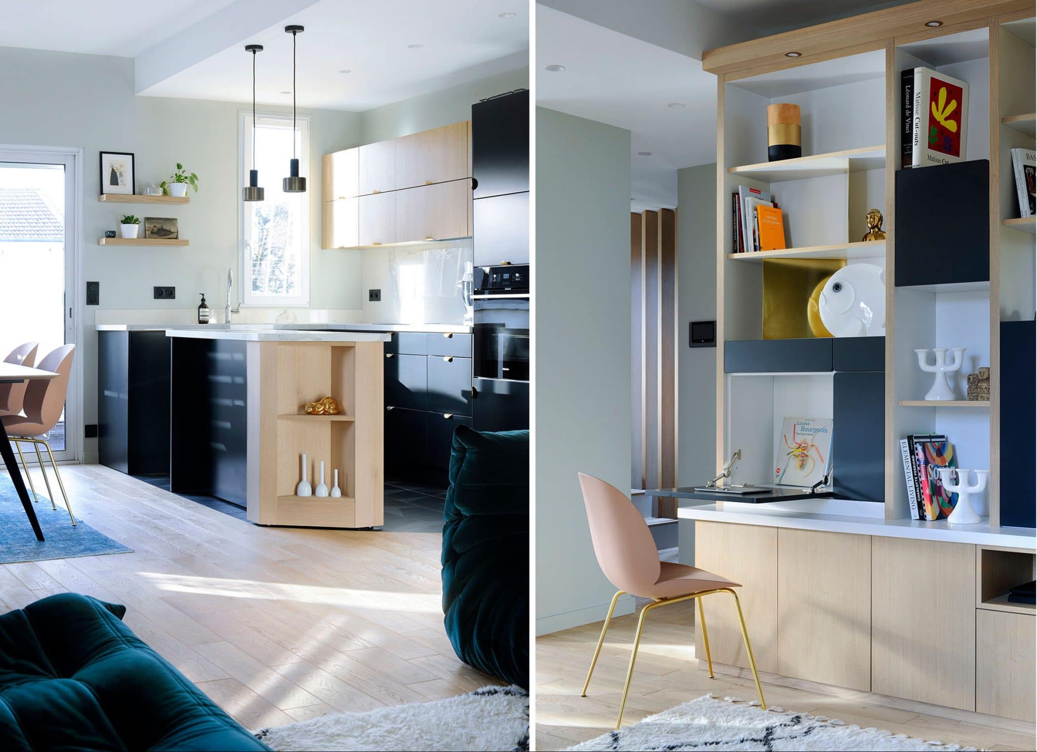 Reportage décoration avant-après pour le journal de la maison avec l'architecte d'intérieur carole Dugelay