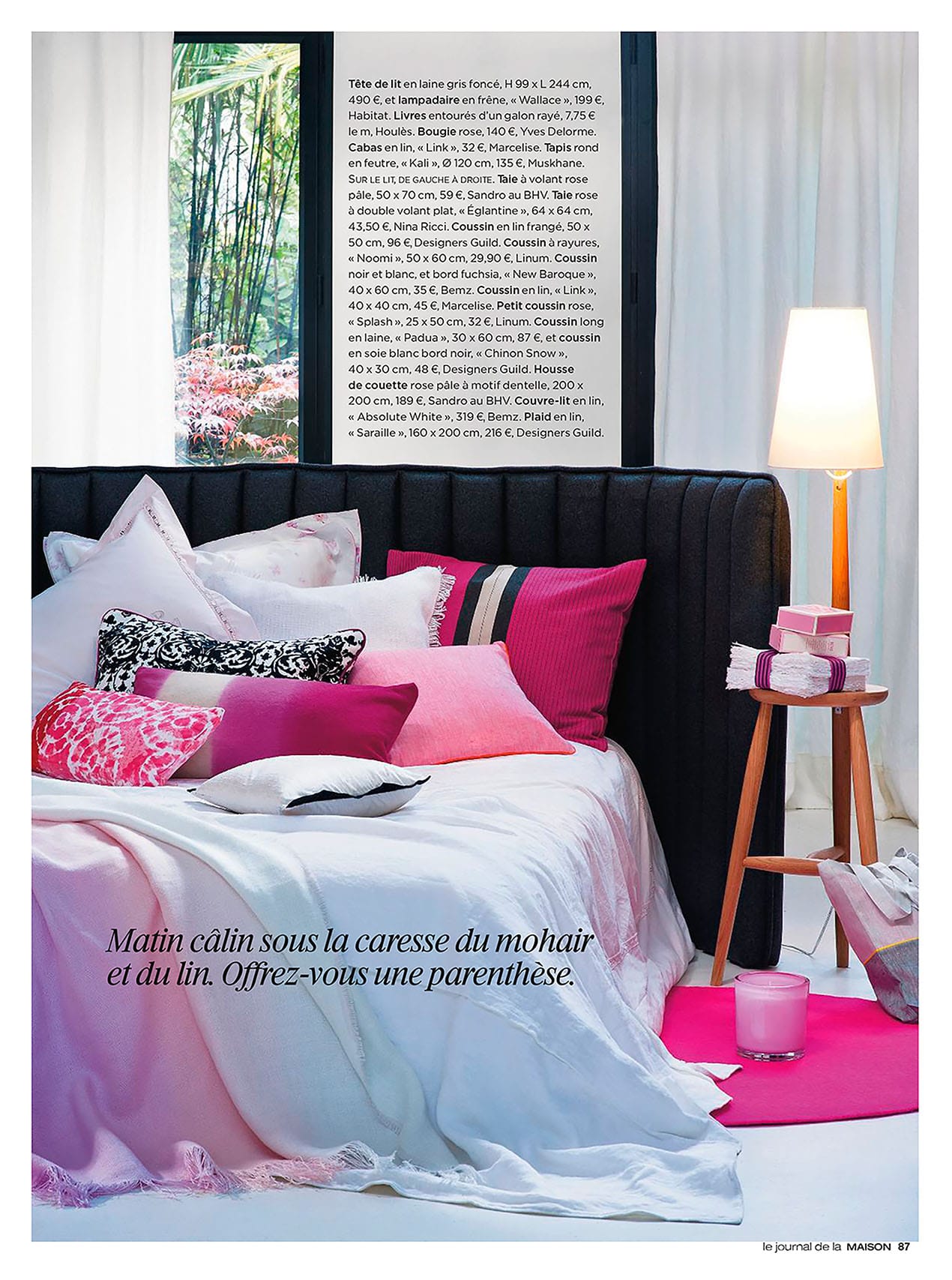 décoration d'intérieur linge de lit magazine déco