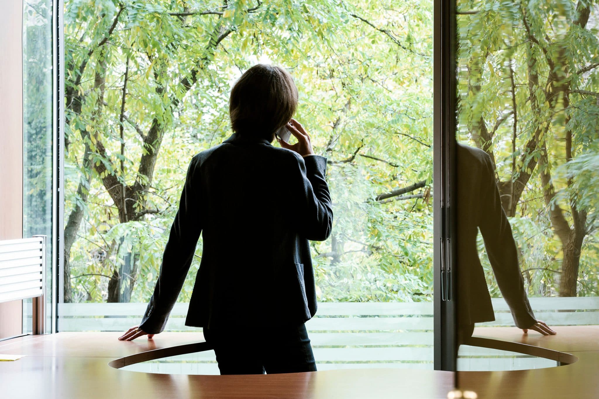 Photo corporate d'ambiance au siège de la banque privée Neuflize OBC