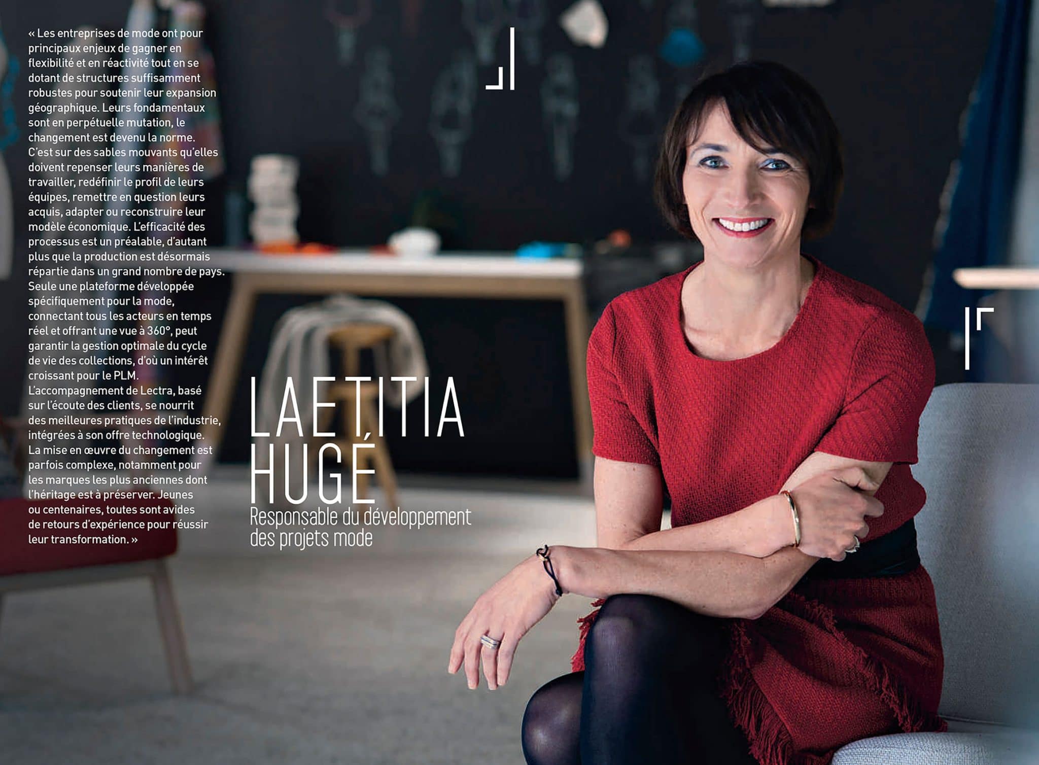 Lectra leader mondial des solutions technologiques intégrées. portrait de Laetitia Hugé
