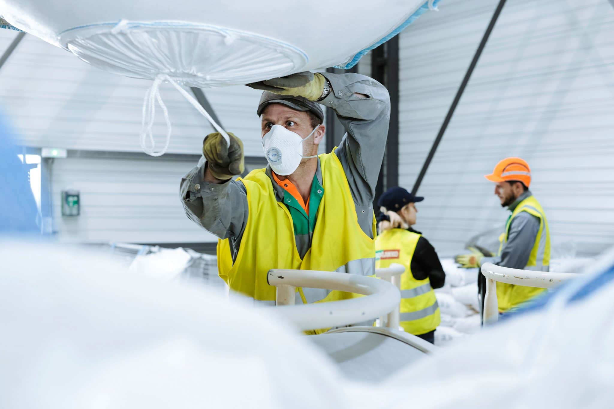 reportage photo industriel chez le fabricant d'enduits Parexlanko