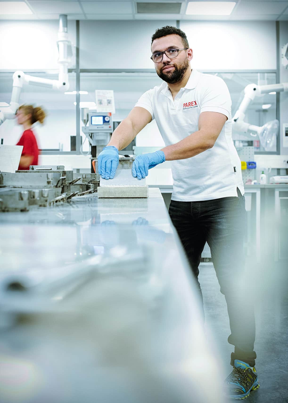 Portrait en usine du photographe industriel Patrick Sordoillet