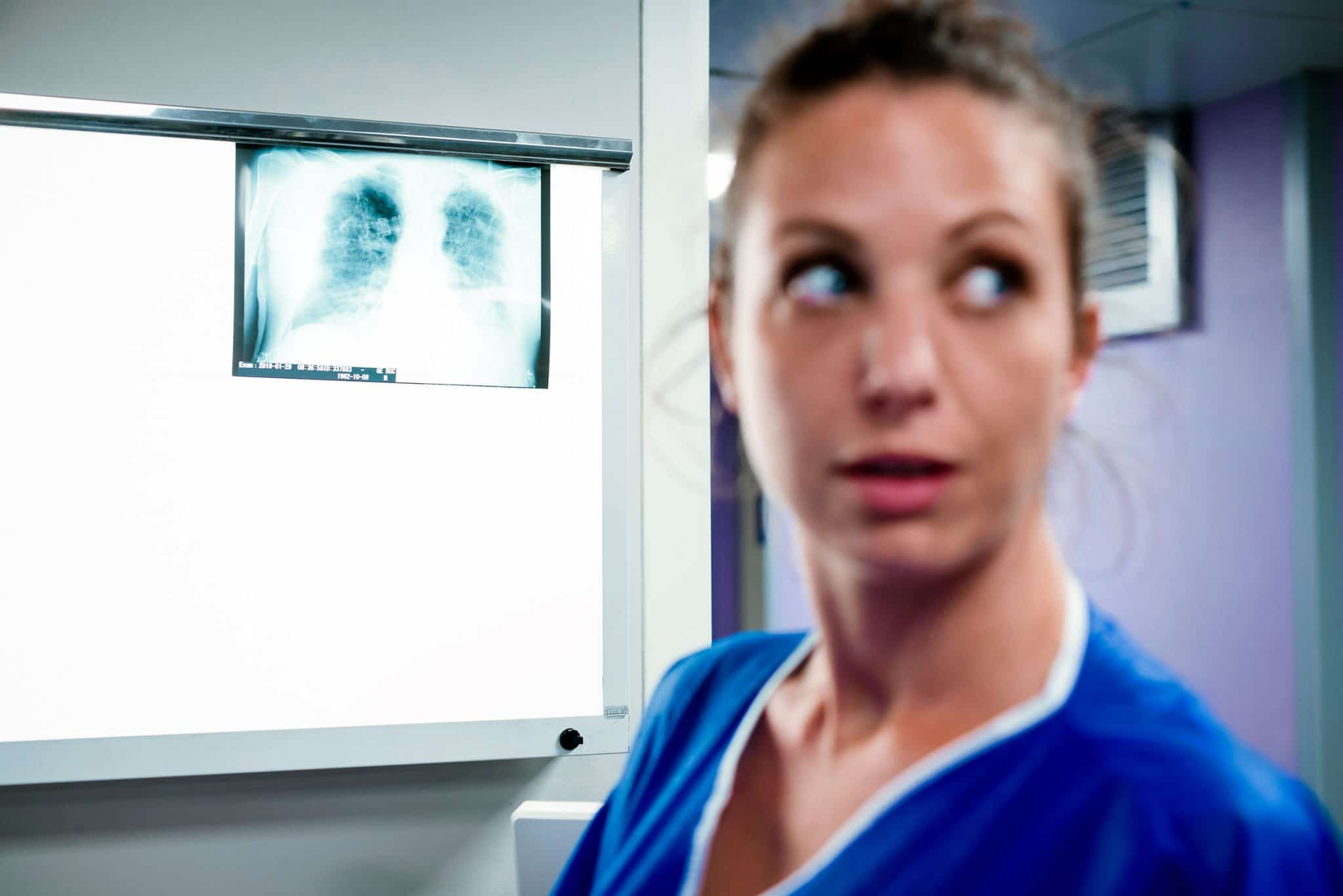 Photographie médicale. Ambiance dans un couloir d’hôpital Ramsay santé