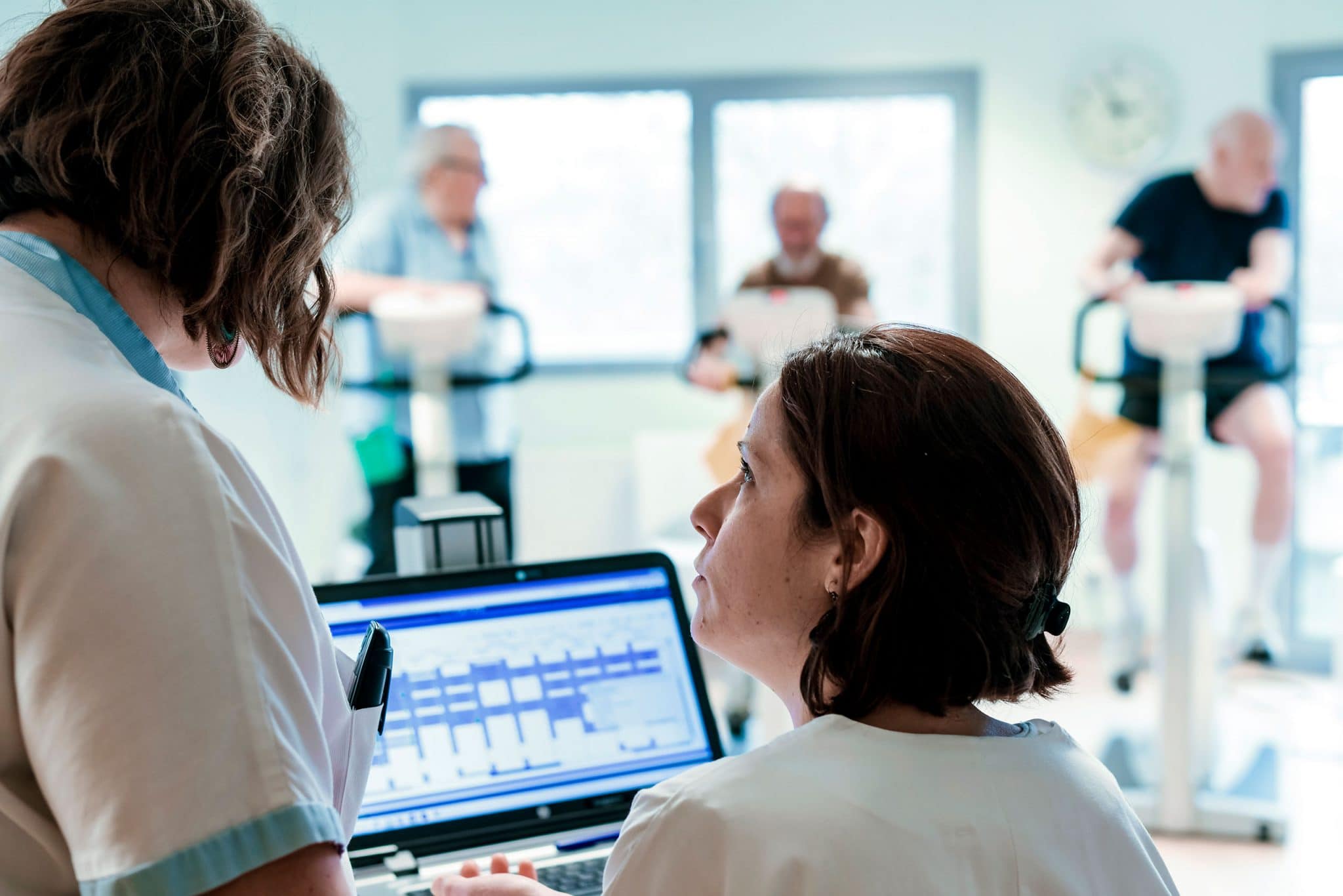 Photographie médicale. Salle de rééducation dans un hôpital du groupe Ramsay santé