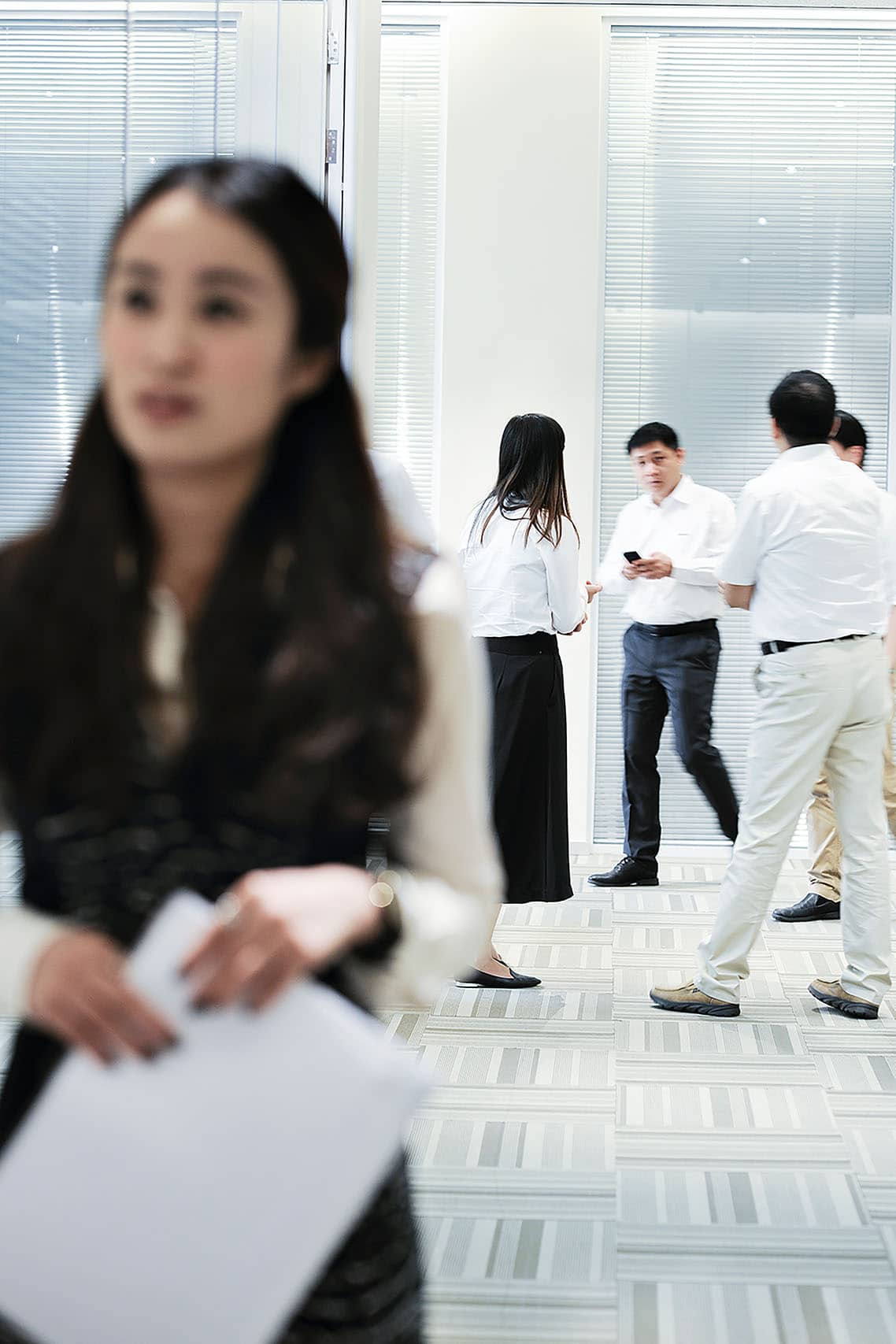 Dans les bureaux de Davco à Shanghaï en Chine pour le groupe Parex