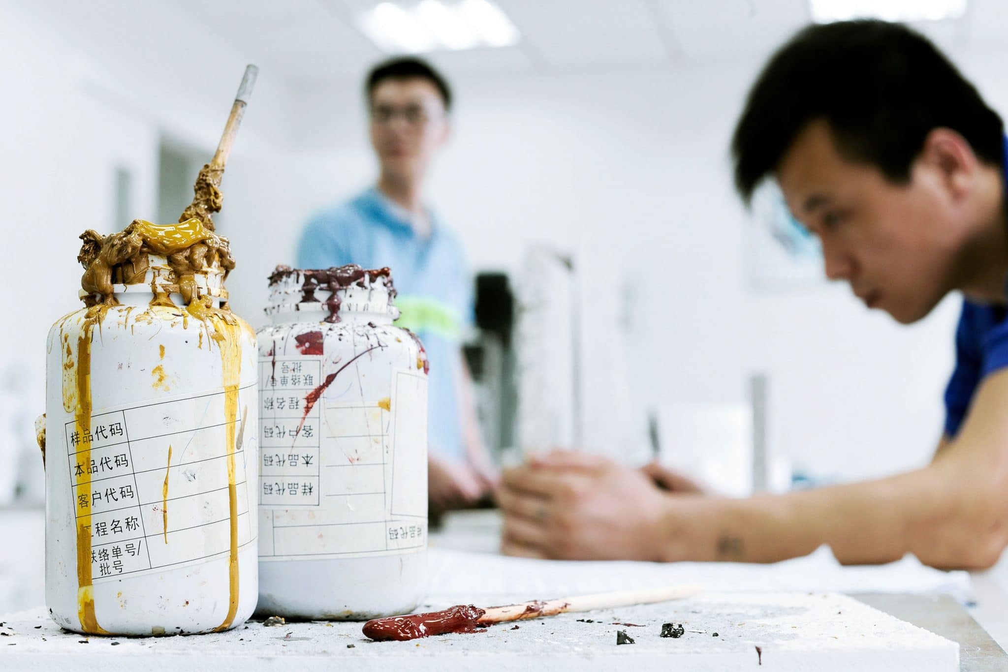 Reportage photographique industriel dans les laboratoires de Davco en Chine à Shanghaï