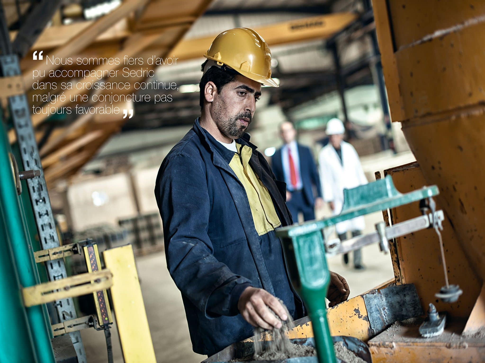 En partenariat avec l'agence Publicis Consultant, reportage photo industriel au Maroc pour la Société Générale