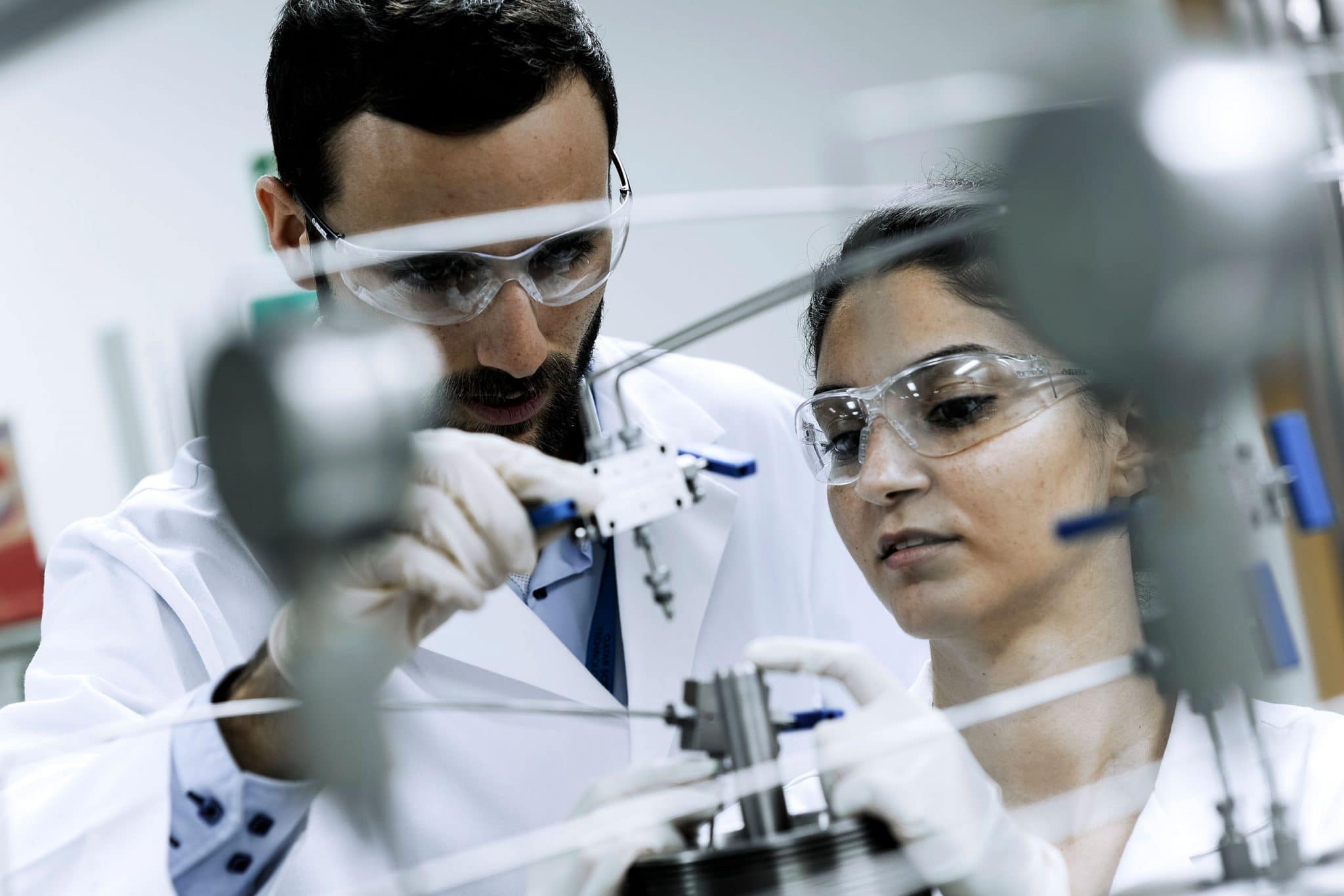 Reportage photo sur une expérimentation en cour au laboratoire de recherche de TotalEnergies à Doha