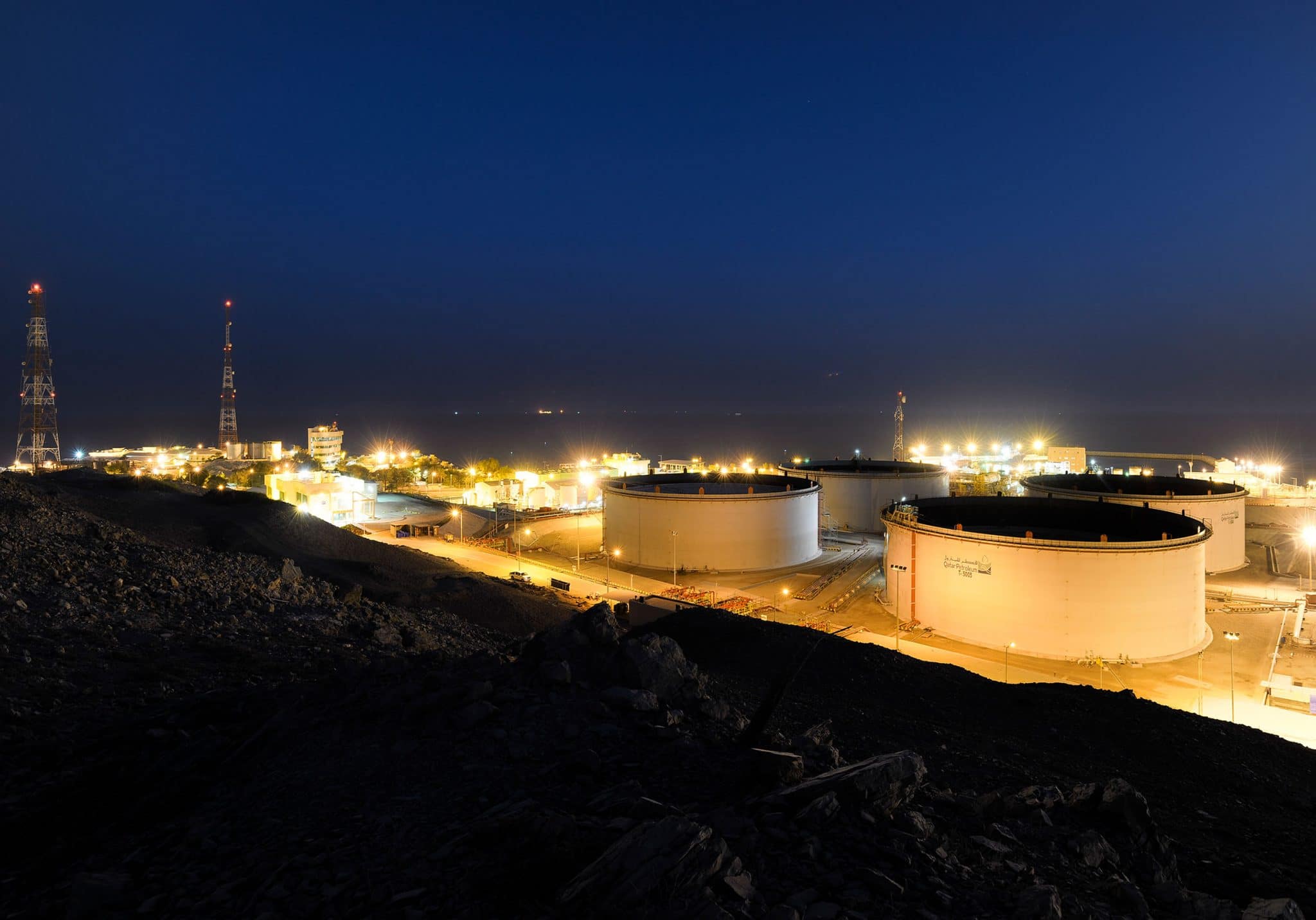 reportage photo industriel à Alul Island au large du Qatar pour TotalEnergies