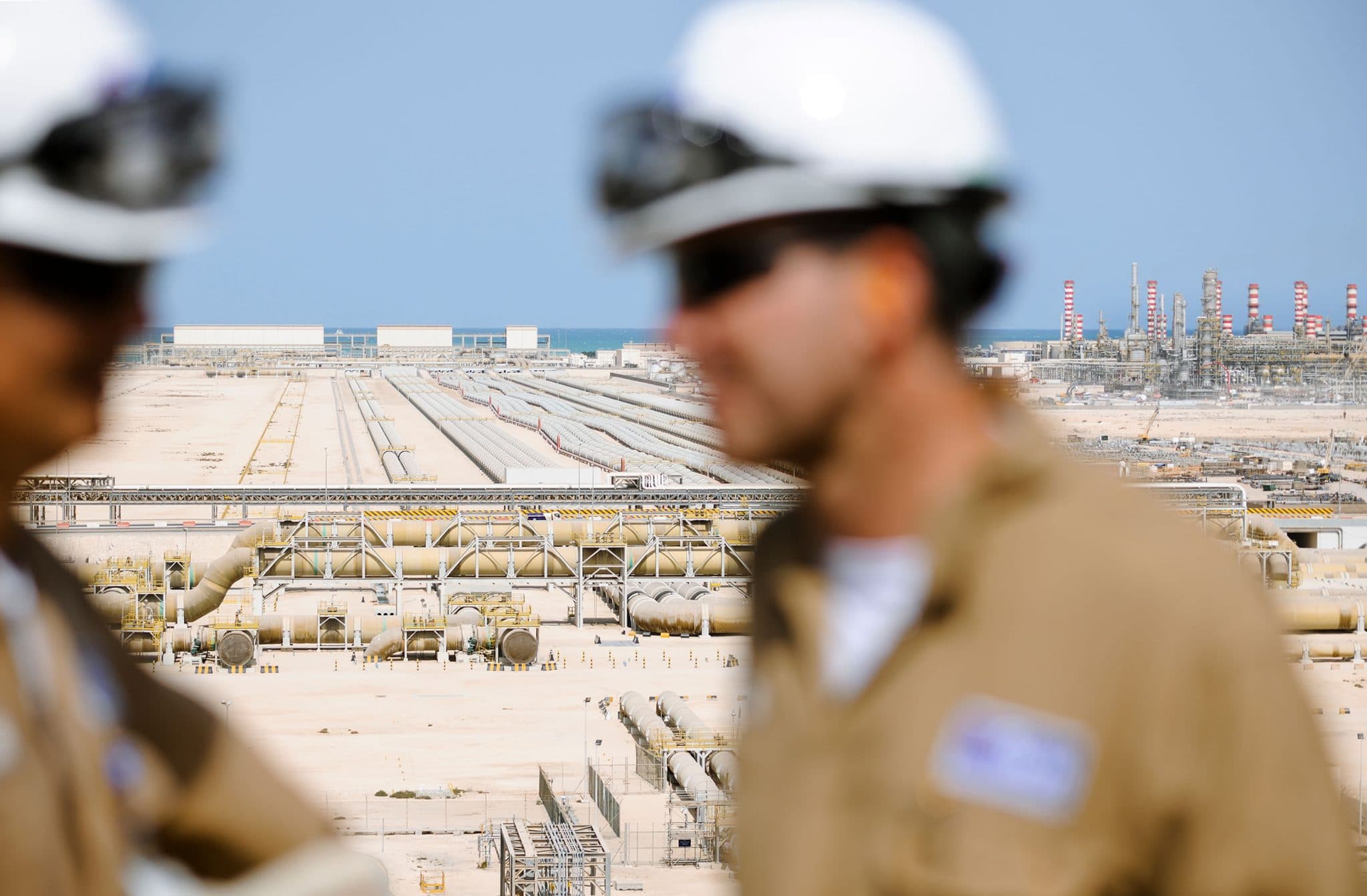 Vue panoramique sur les raffineries de Ras Laffan au Qatar