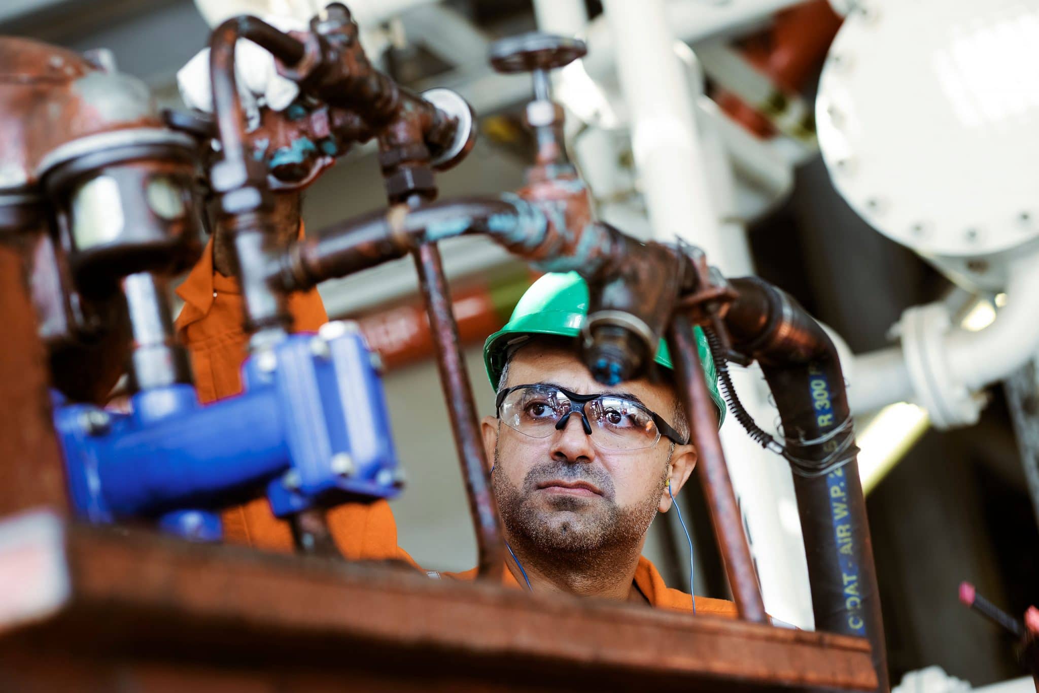 reportage industriel du photographe Patrick Sordoillet Dans les raffineries de Ras Laffan au Qatar pour TotalEnergies