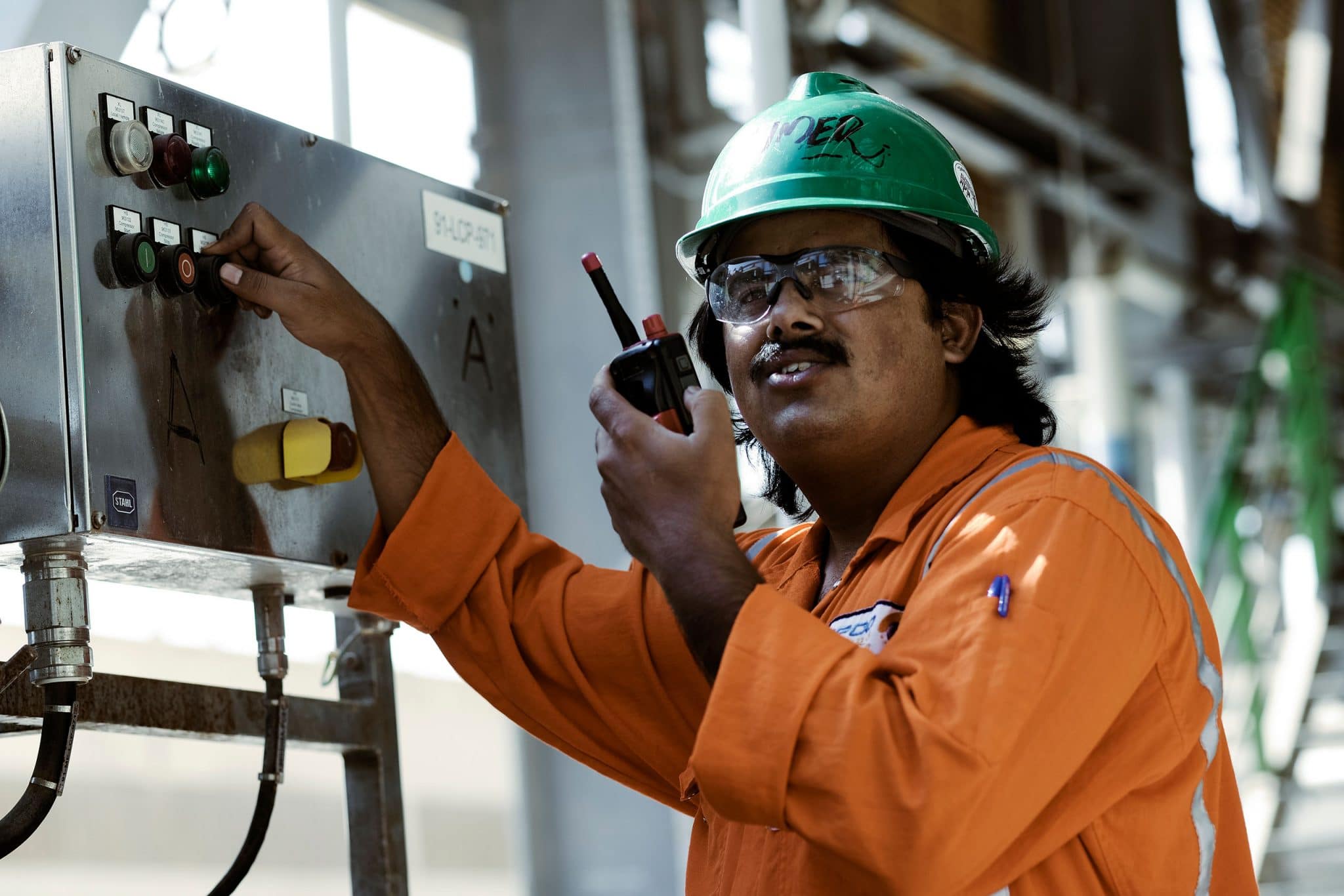 reportage du photographe industriel Patrick Sordoillet Dans les raffineries de Ras Laffan au Qatar pour TotalEnergies