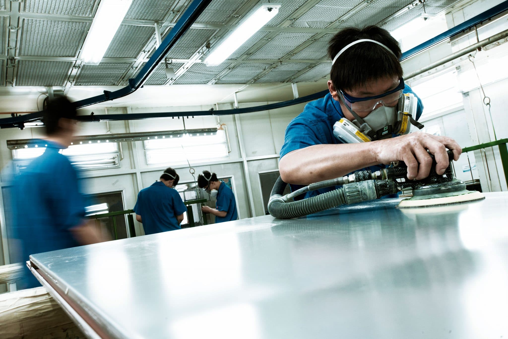 Reportage photo industriel dans l'usine Wabtec à Shanghaï en Chine