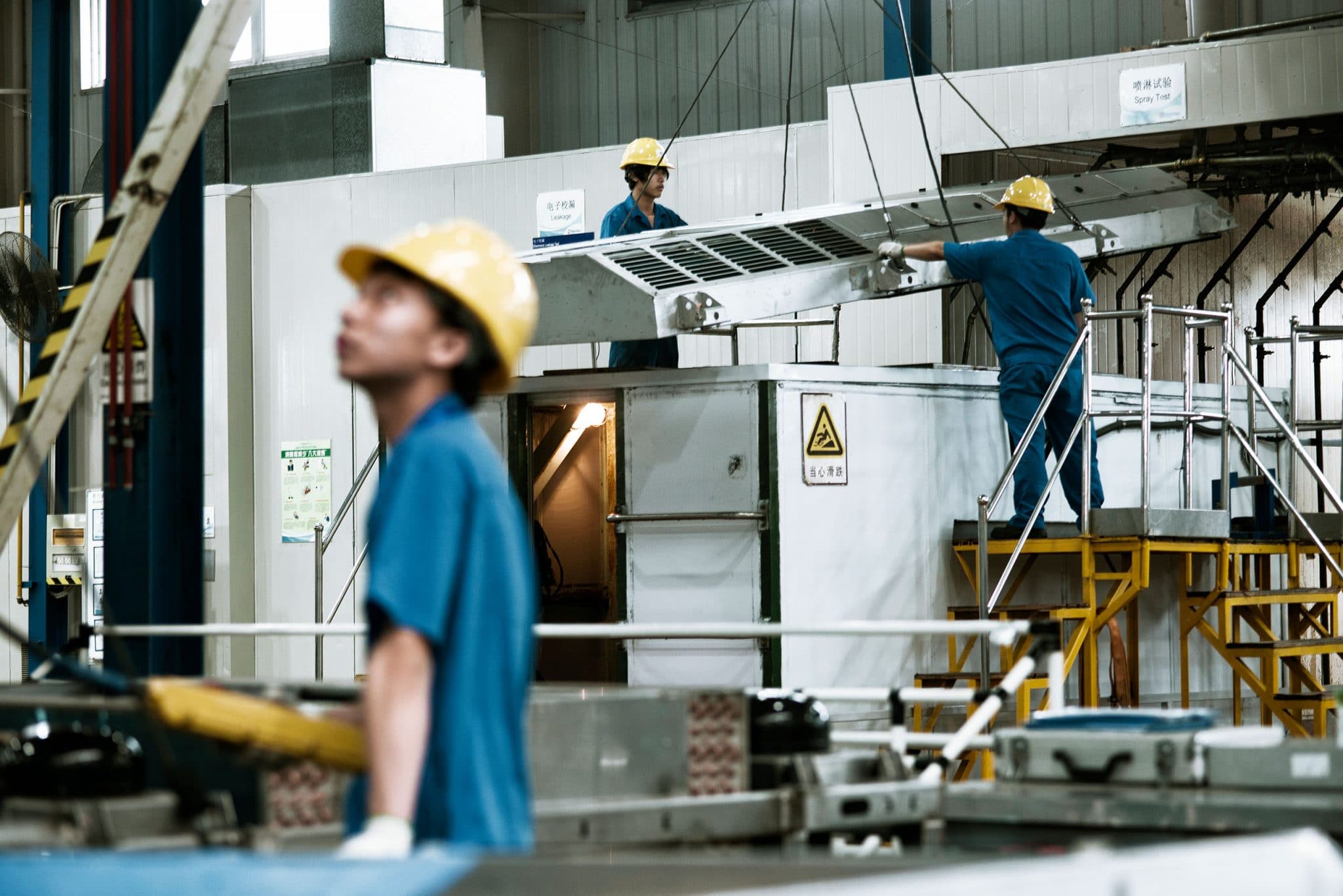 Reportage photo industriel dans l'usine Wabtec Corporation à Shanghaï en Chine
