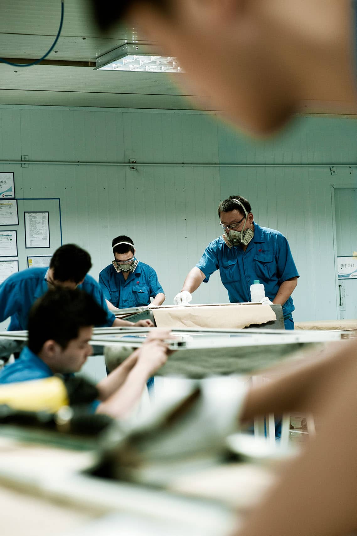 Reportage photo dans l'usine Wabtec à Shanghaï en Chine