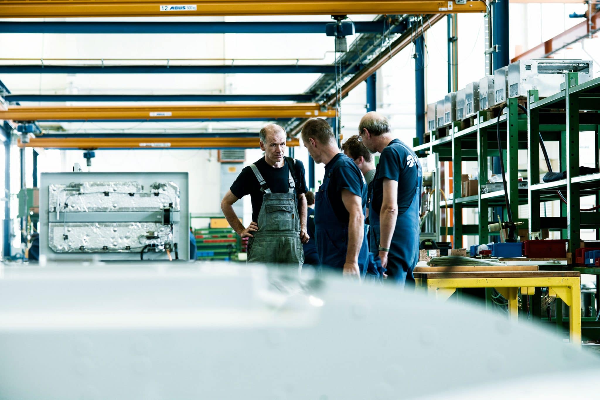 Reportage photo pour Wabtec Corporation en Allemagne par le photographe en usine Patrick Sordoillet