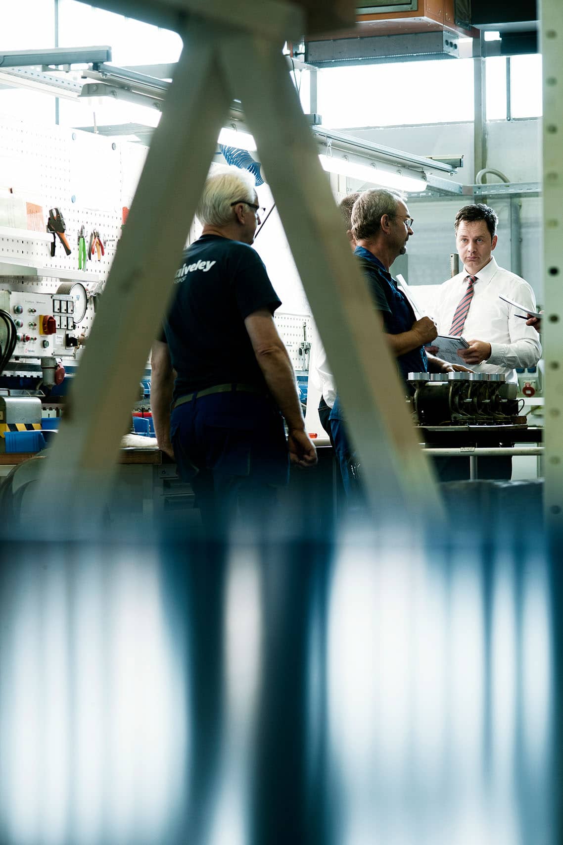Reportage photo industriel pour Wabtec Corporation en Allemagne par le photographe en usine Patrick Sordoillet