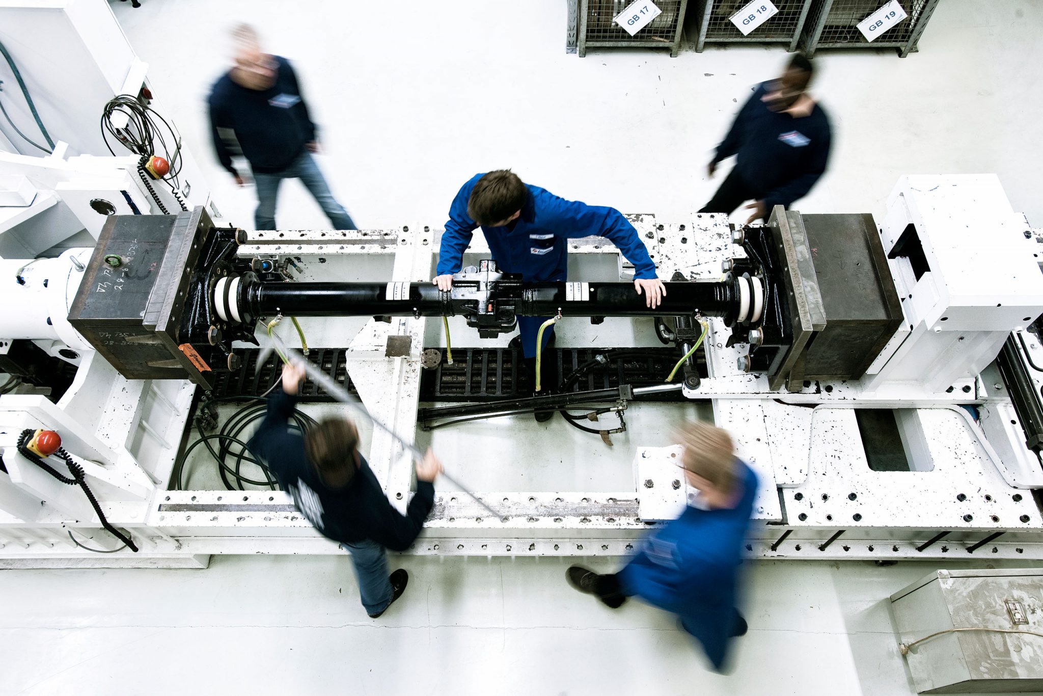 test mécanique dans l'usine Wabtec en Allemagne