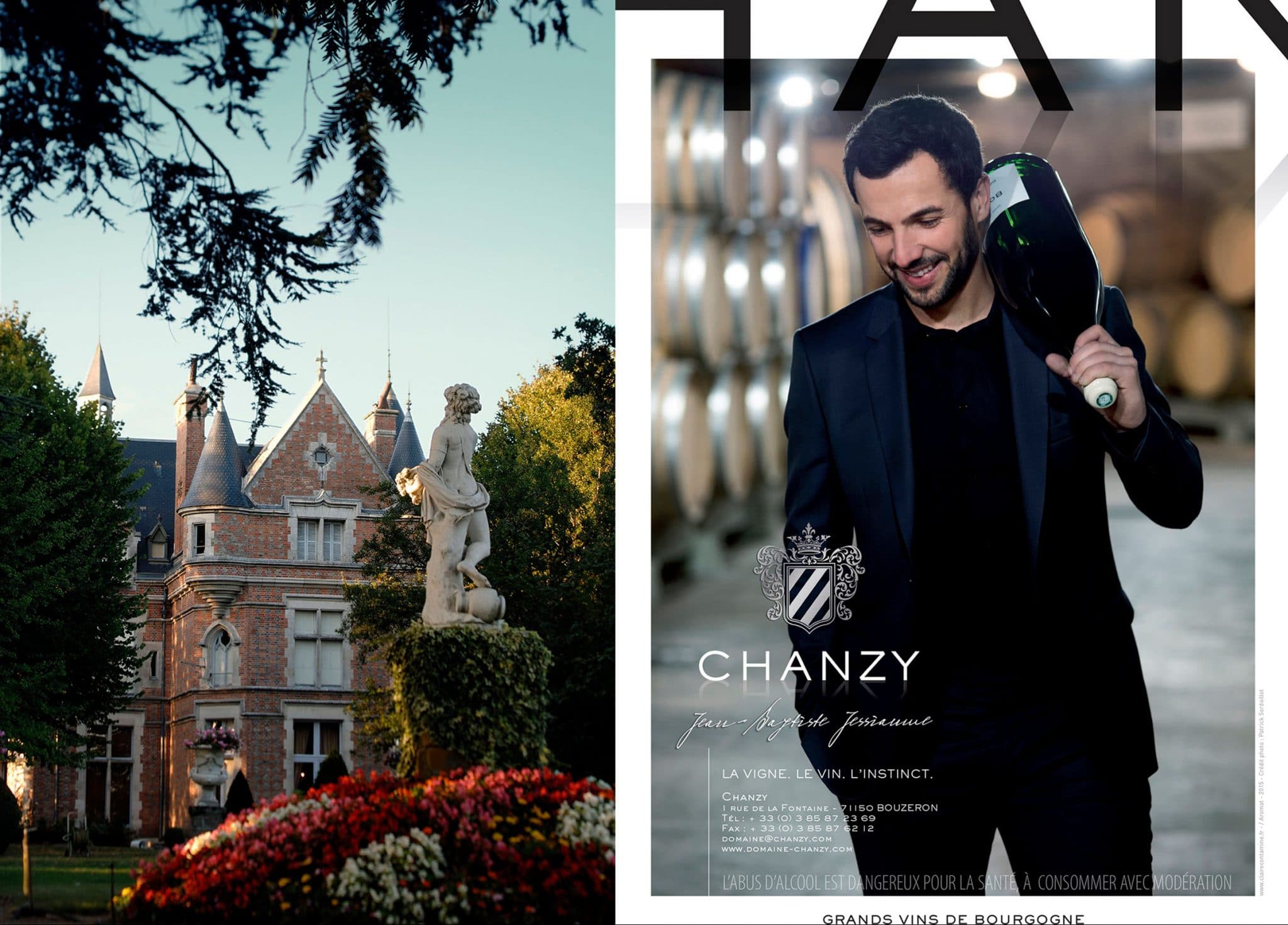Beauty shoot domaine chanzy grands vins de bourgogne