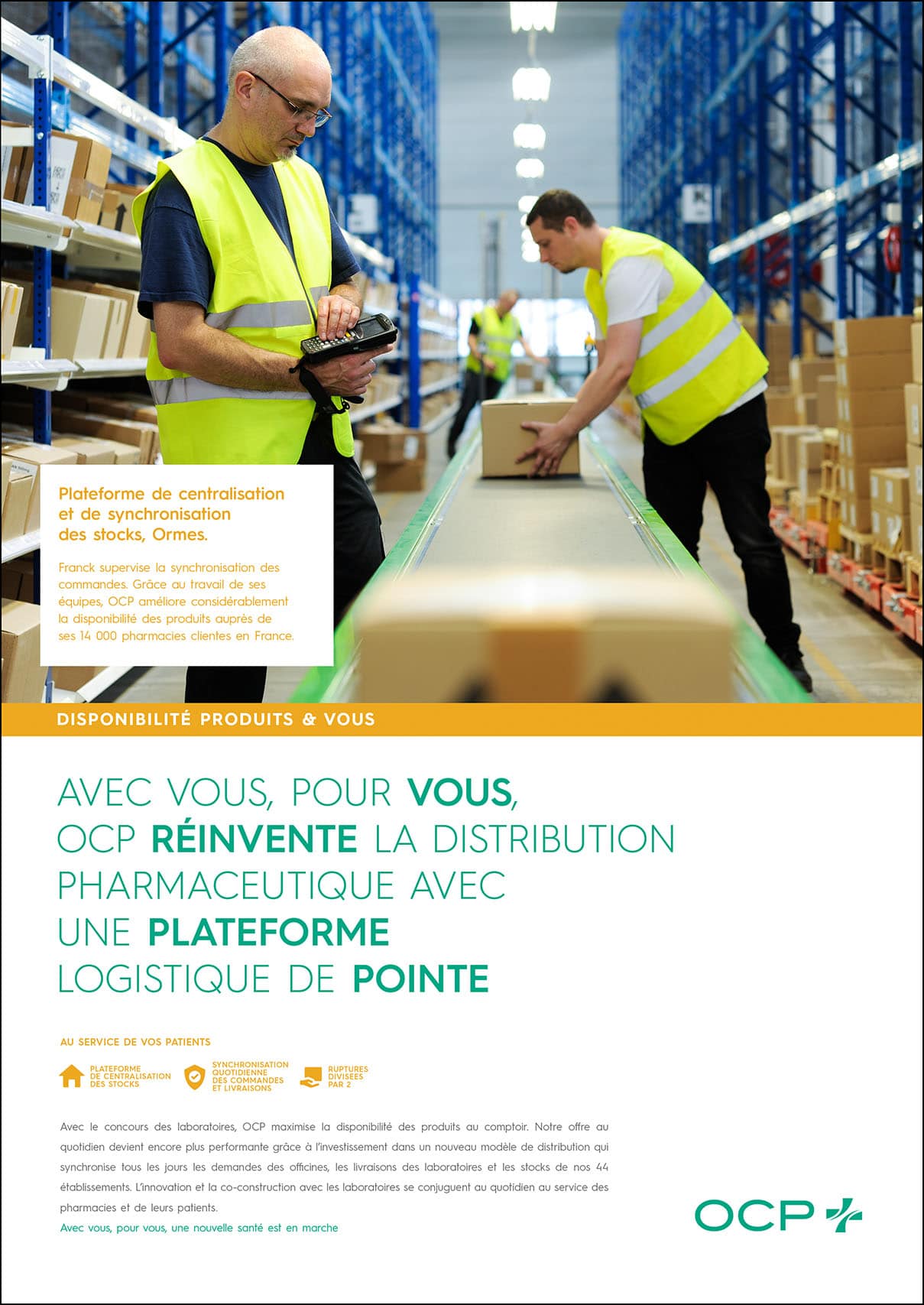 Campagne publicitaire pour OCP. Shooting dans les entrepots d'OCP à Paris