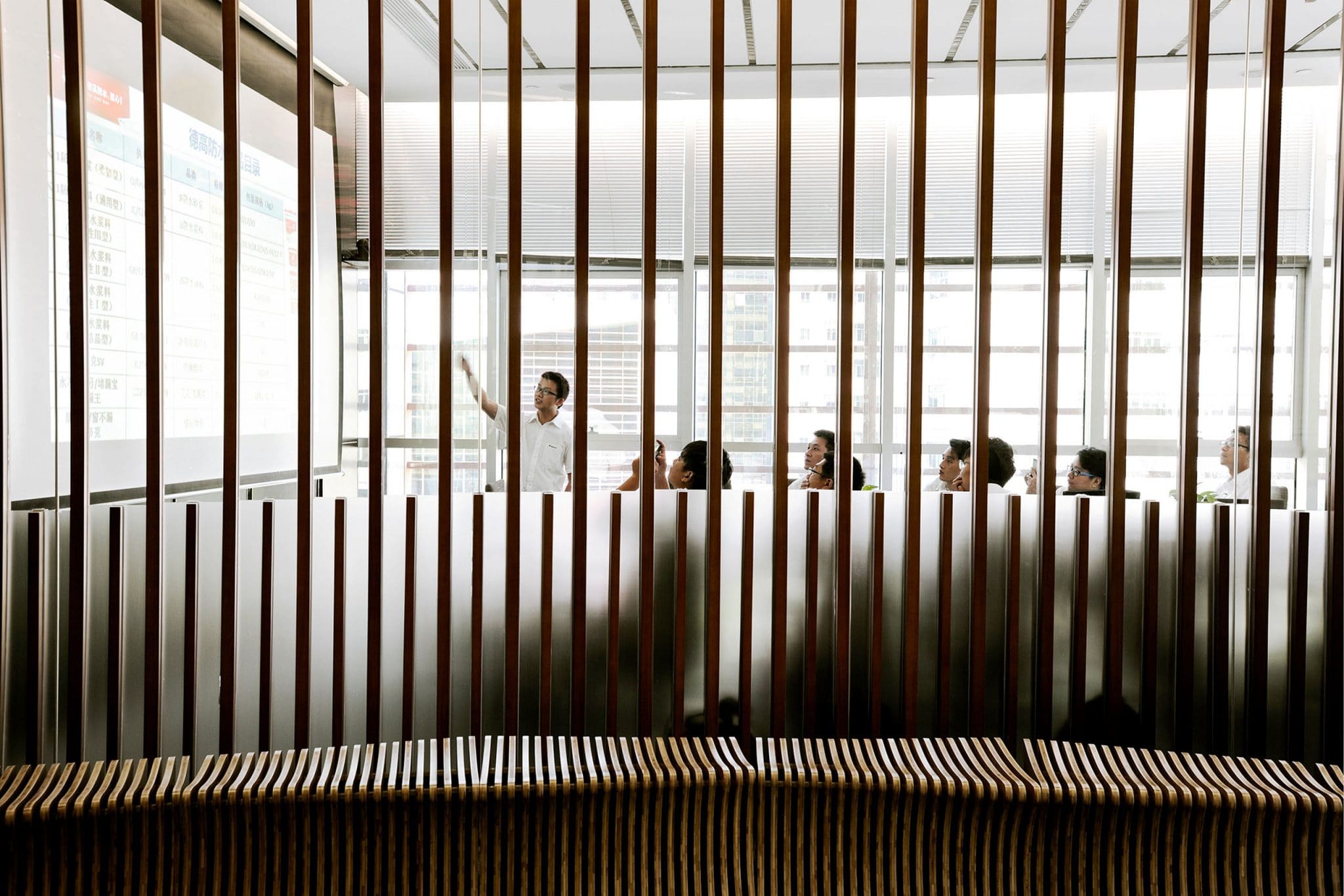 Reportage photo corporate dans une salle de réunion des bureaux de Davco à Guangzhou en Chine