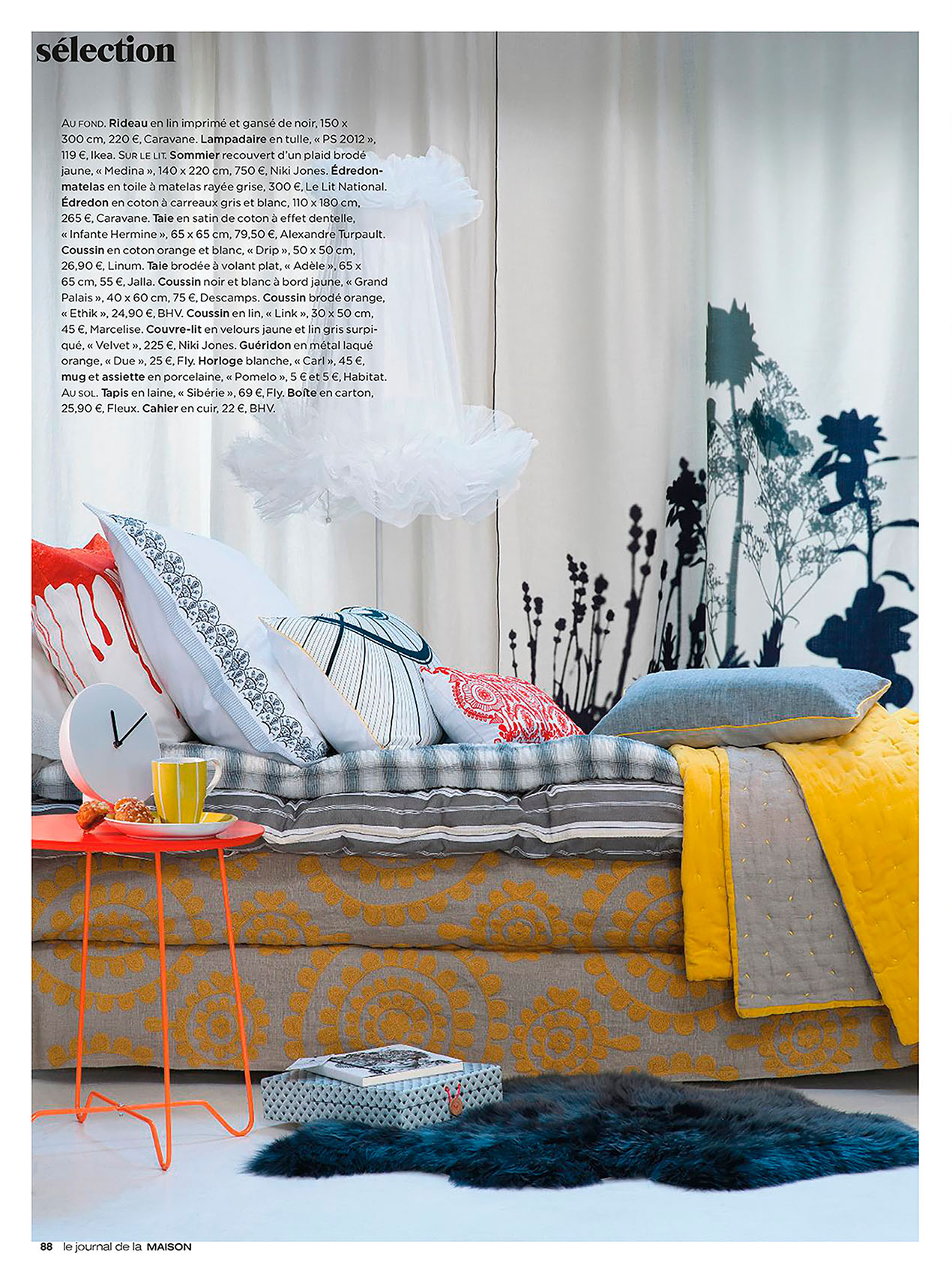 Reportage photographe déco Paris. linge de lit pour le Journal de la Maison