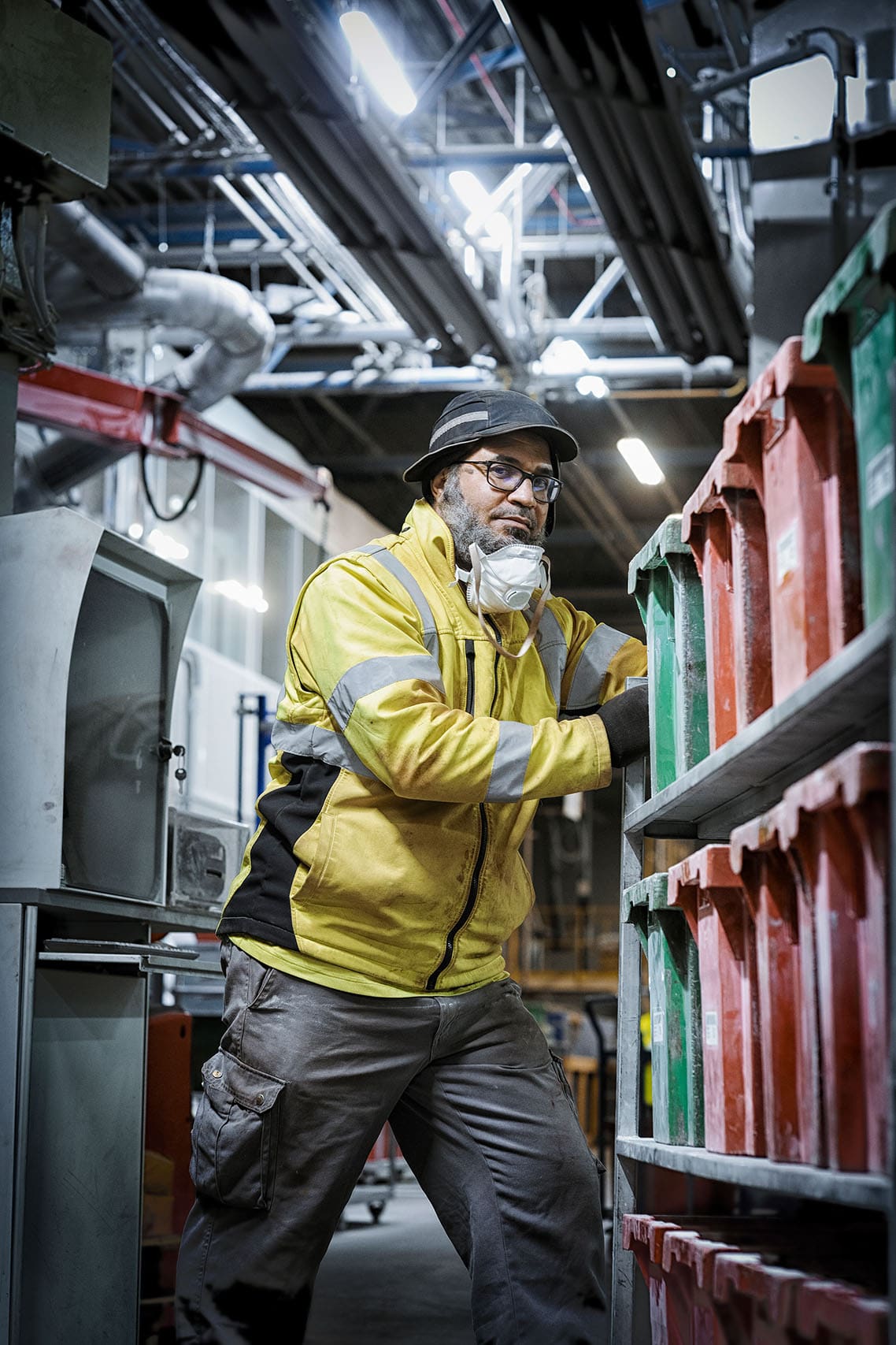 Portrait en usine par le photographe industriel Patrick Sordoillet chez Parexgroup