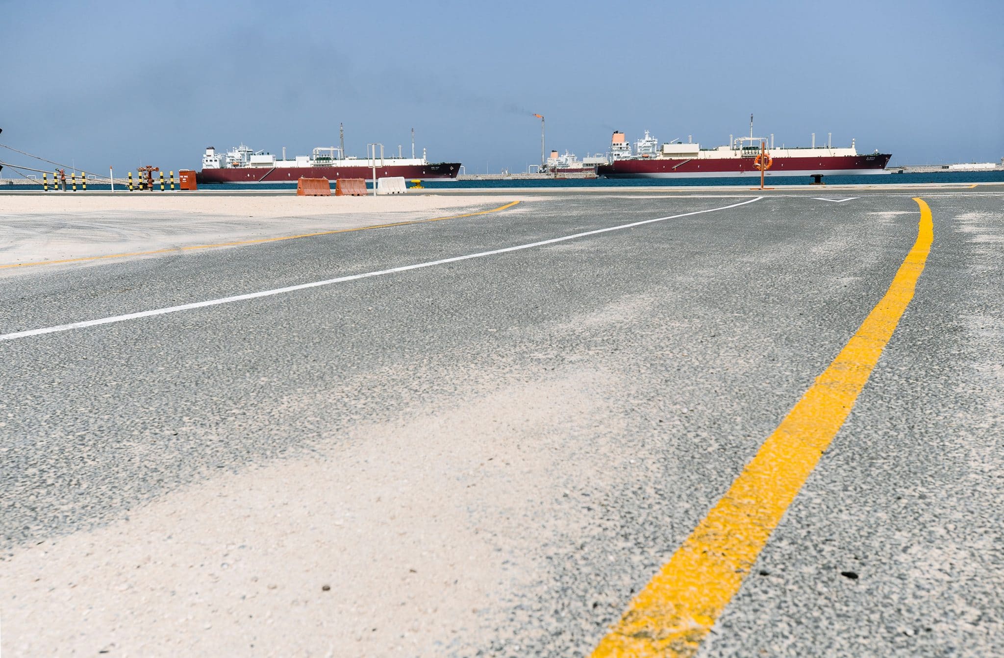 reportage à Ras Laffan au Qatar pour TotalEnergies. Le port contient la plus grande installation d’exportation de GNL dans le monde