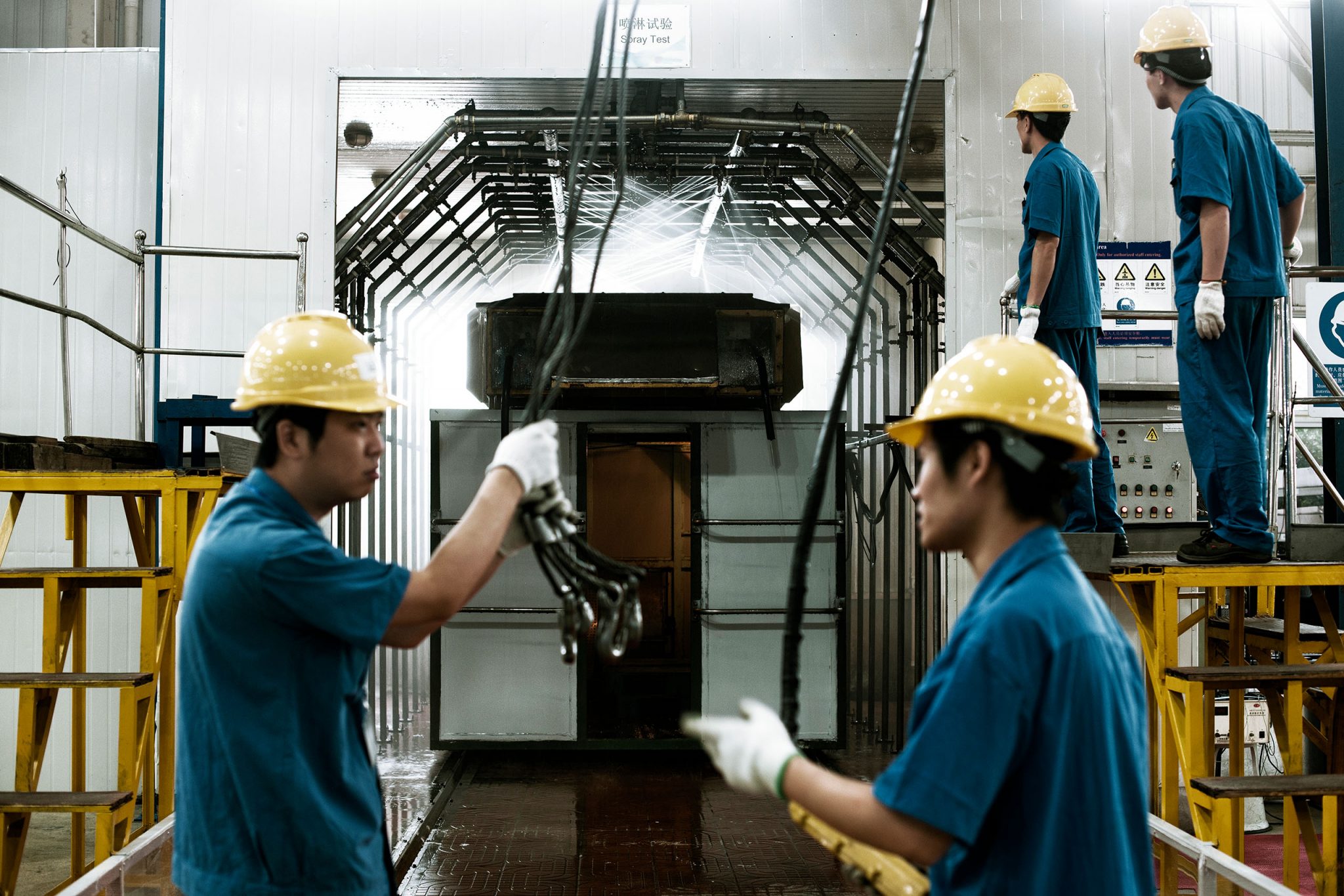 reportage du photographe en usine Patrick Sordoillet en chine pour Wabtec à Shanghaï