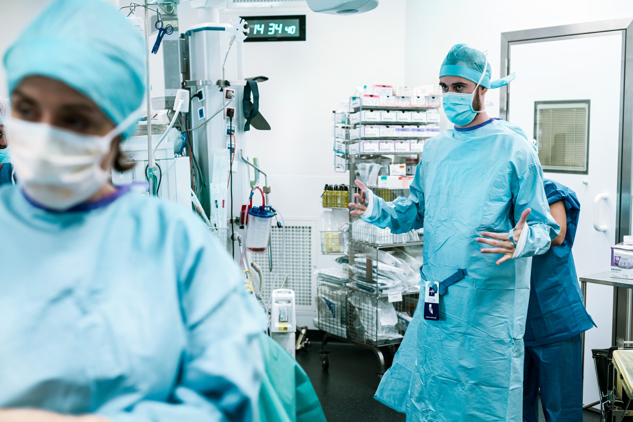 Intervention chirurgicale en urologie au Chu de Nice. Photographe professionnel à Paris.