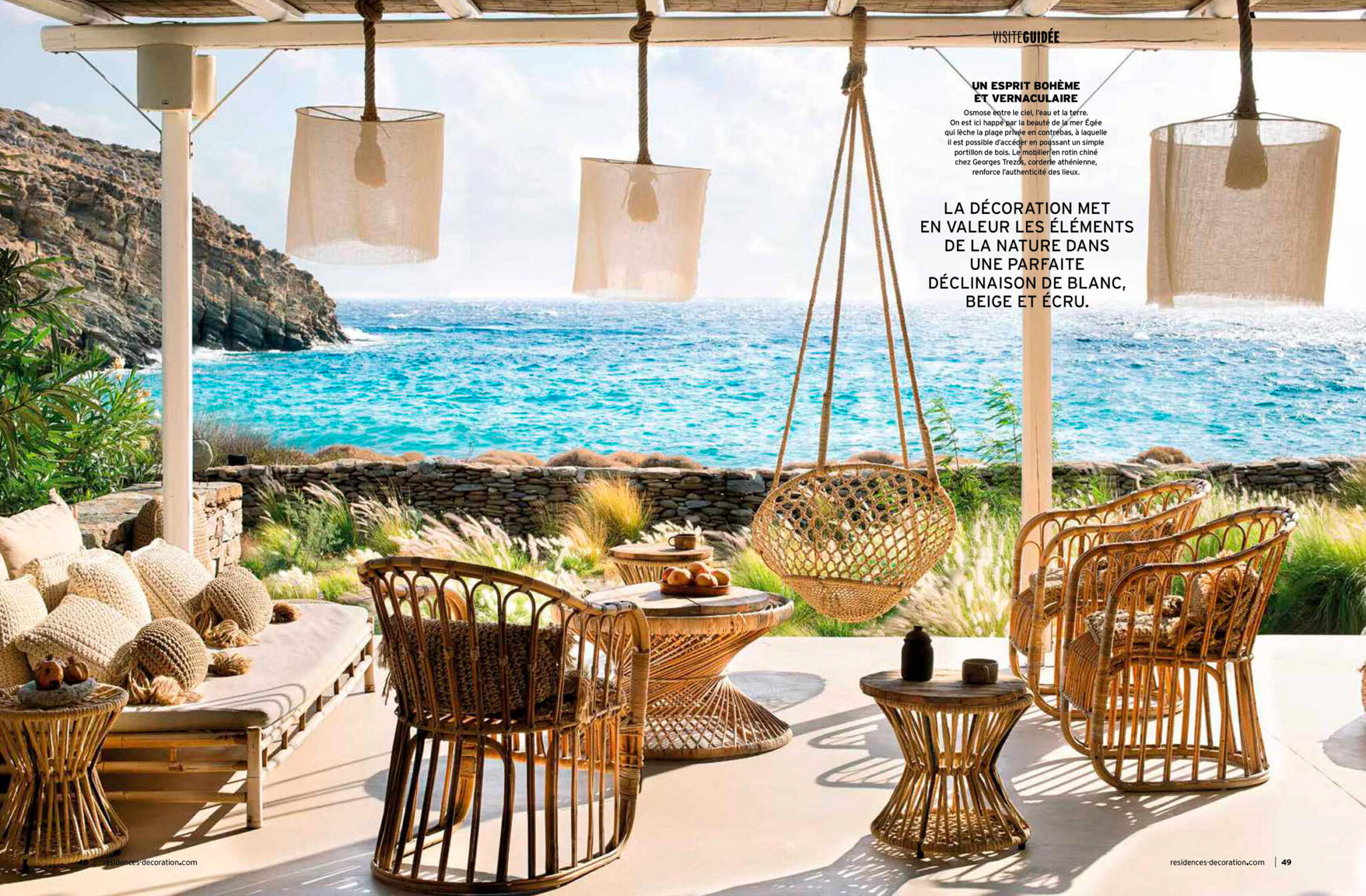 Photographe déco et intérieur. Résidences Décoration. Ile de Kéa en Grèce.