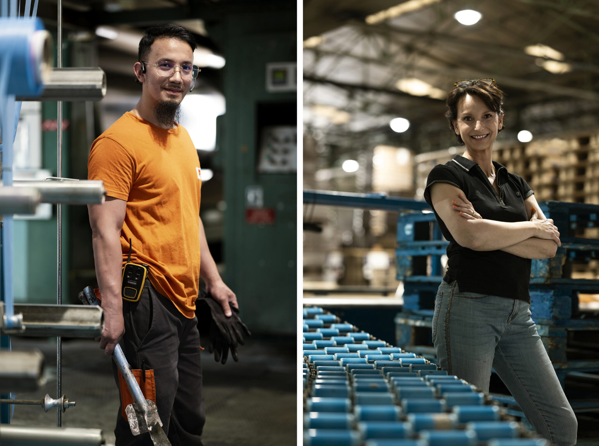 Portrait d'un ouvrier sur site industriel; DS Smith; emballages durables en carton;