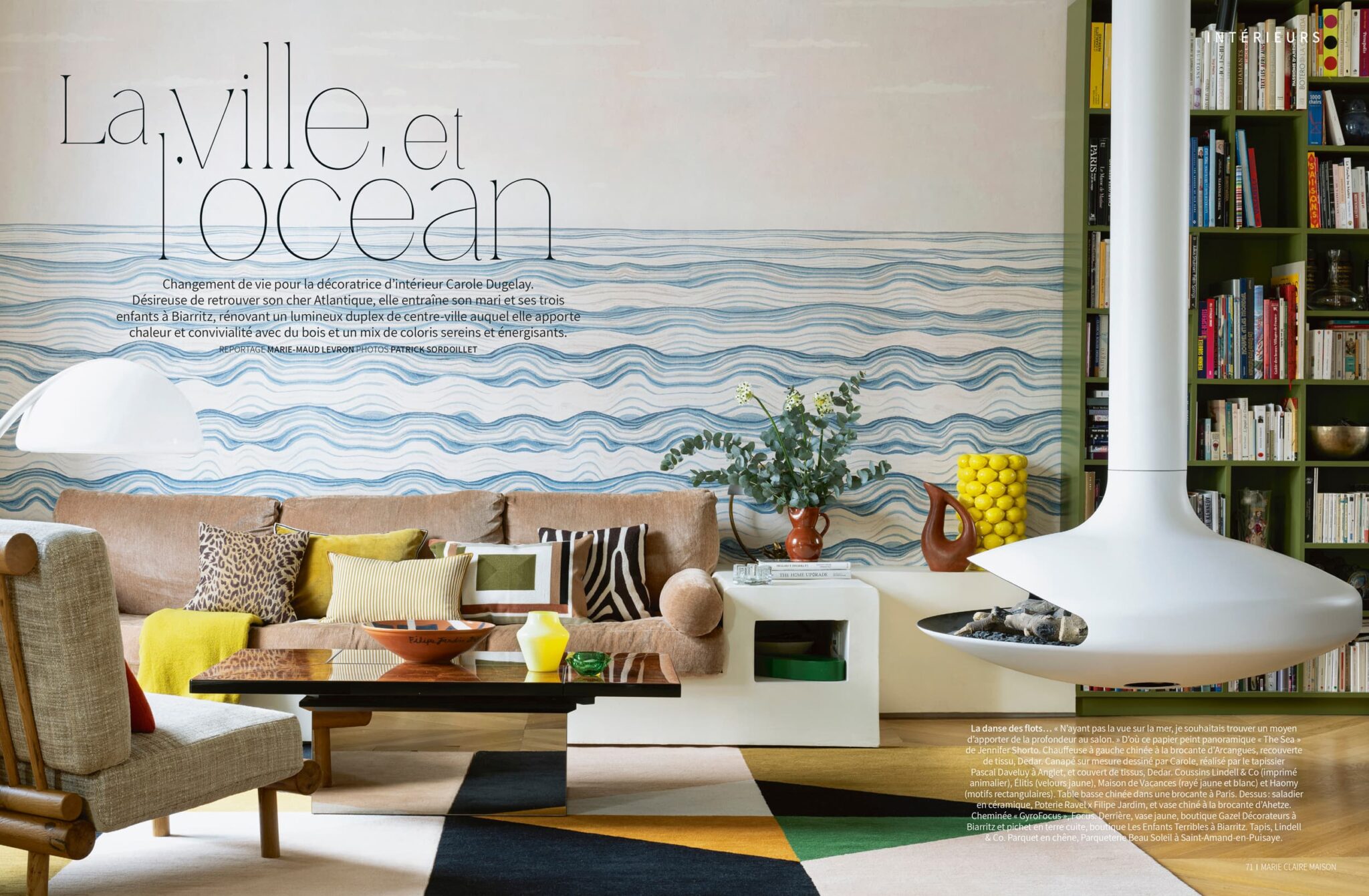 Reportage photo décoration d'intérieur pour Marie Claire Maison