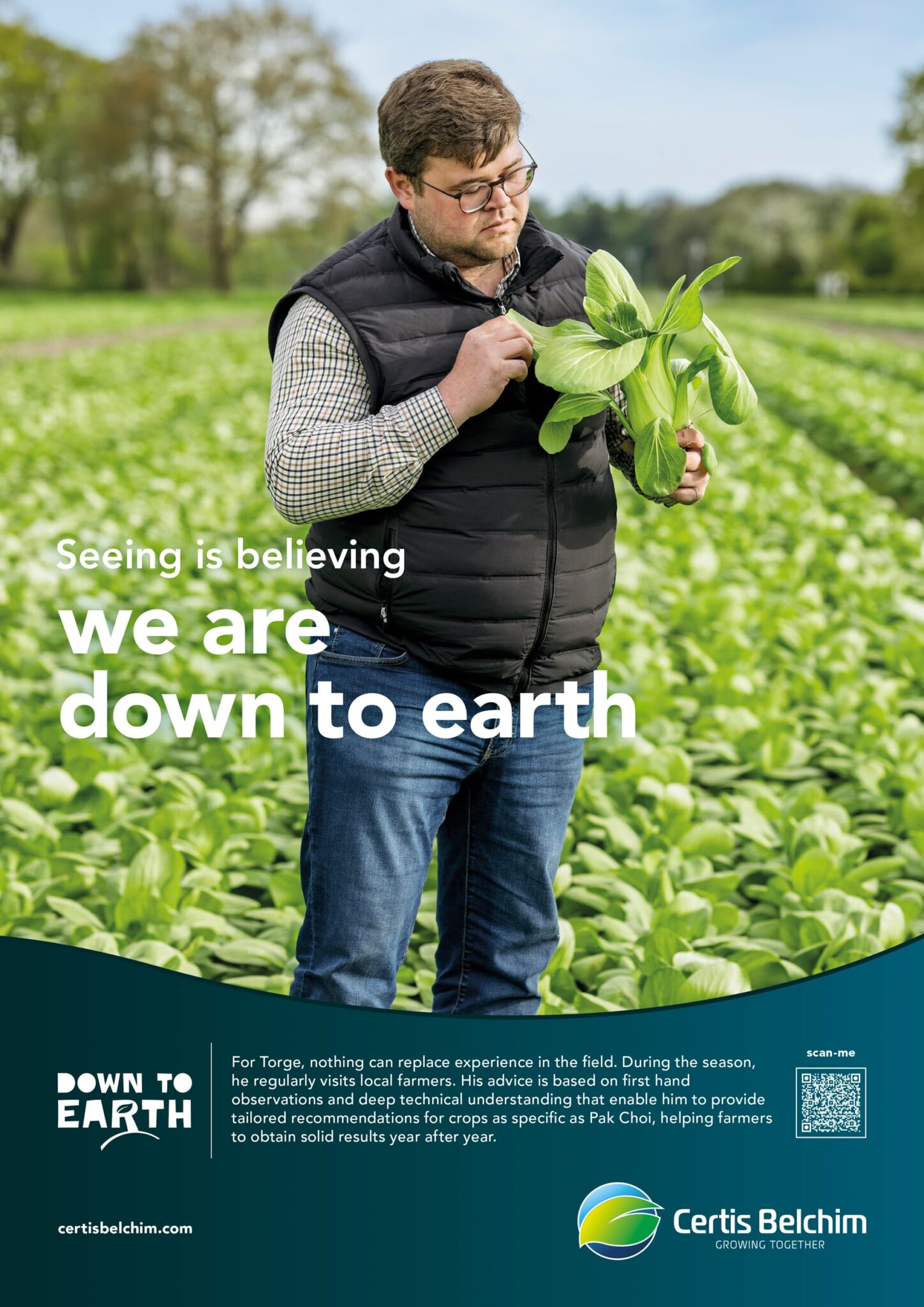 agence de publicité Marc & Brandon; agriculture; advertising photography; Certis Belchim; campagne B2B; we are down to earth; Cultivating integrated solutions that work for you; campagne publicitaire; Patrick Sordoillet Photographe; Reconnecting agriculture with its roots; Portraits d'agriculteurs;