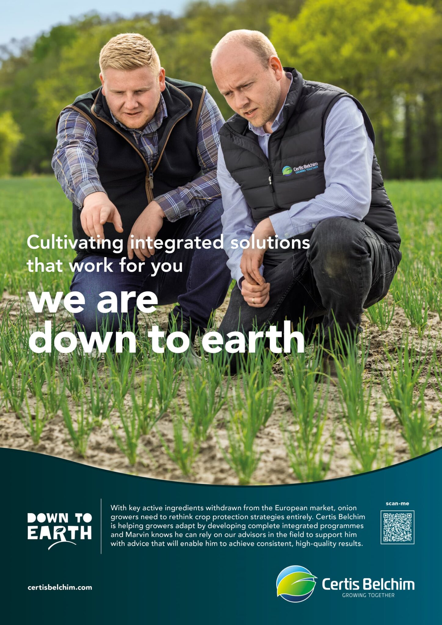 Certis Belchim; campagne B2B; we are down to earth; Cultivating integrated solutions that work for you; campagne publicitaire; Patrick Sordoillet Photographe; Portraits d'agriculteurs; agence de publicité Marc & Brandon; agriculture; advertising photography; Reconnecting agriculture with its roots